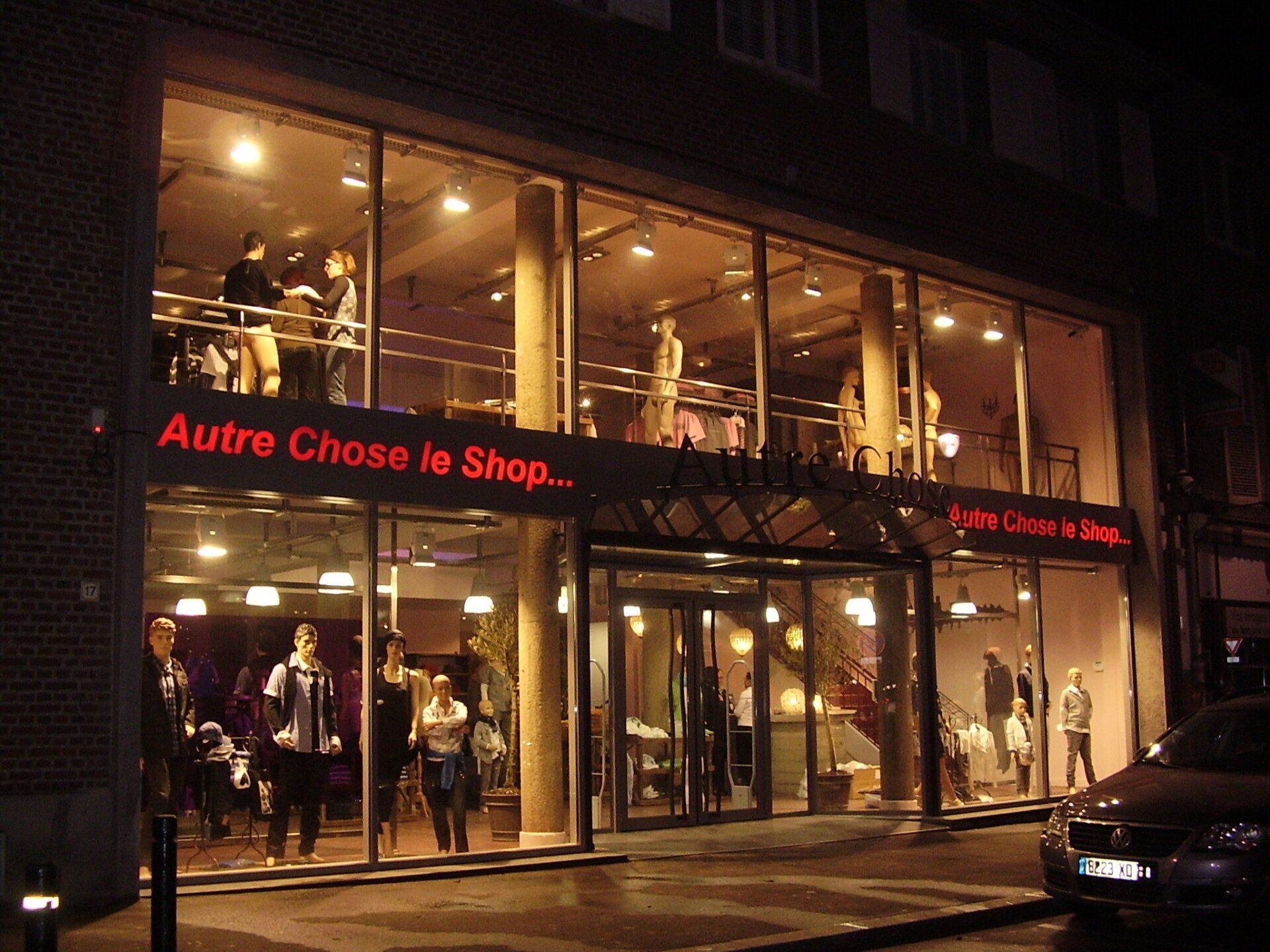 Commerce Abbeville vue de nuit