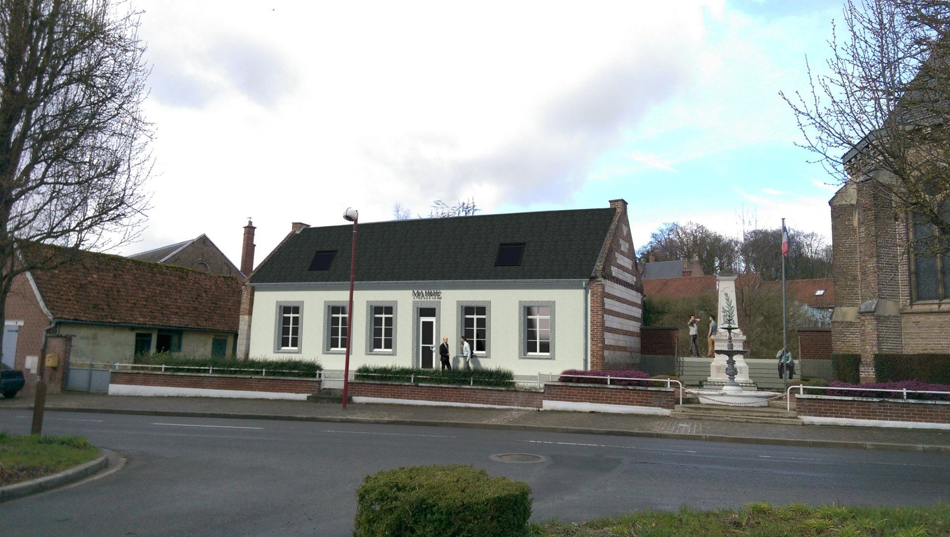 Mairie de la ville le Marclet