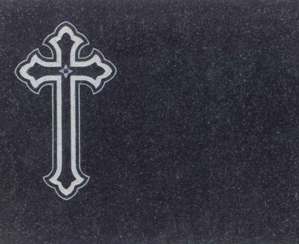 Un fondo negro con una cruz blanca encima