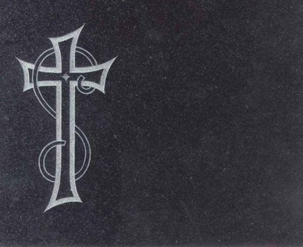 Un fondo negro con una cruz blanca encima