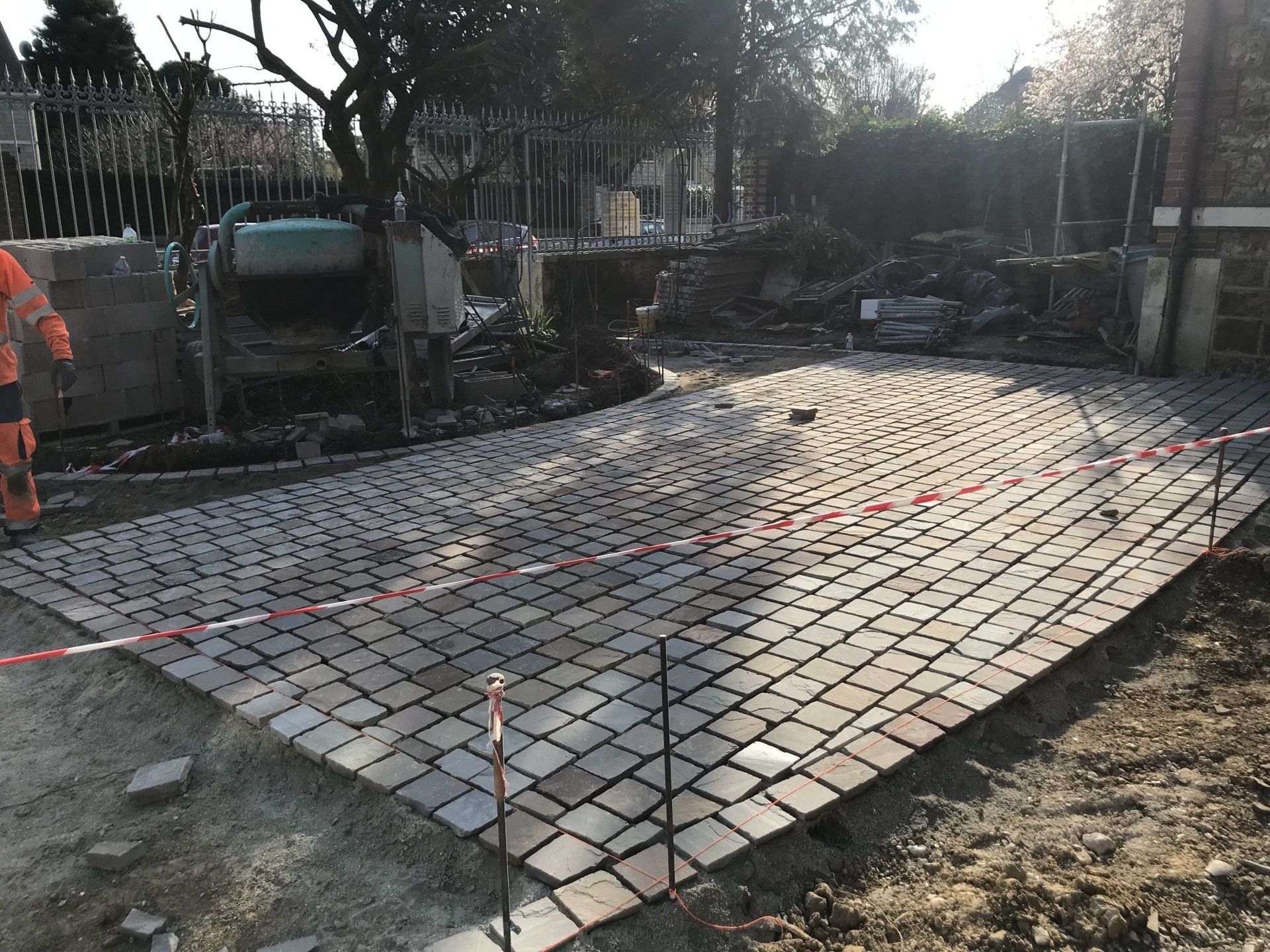 Travaux de pavage