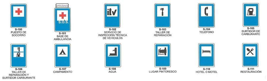 Un montón de carteles azules sobre un fondo blanco.