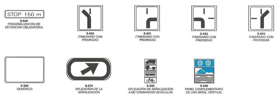 Hay muchos tipos diferentes de señales de tráfico sobre un fondo blanco.