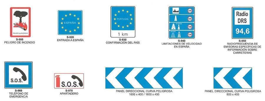 Un montón de carteles azules sobre un fondo blanco.