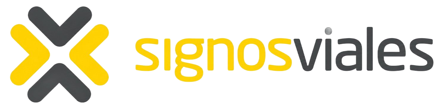 Logotipo de Signosviales con una X estilizada en gris y amarillo y el nombre de la marca en amarillo sobre fondo blanco
