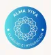 Blue circular logo reading &ldquo;ALMA VIVA&rdquo; and &ldquo;CLARIDAD E INTEGRACI&Oacute;N&rdquo; with a white mandala design in the center