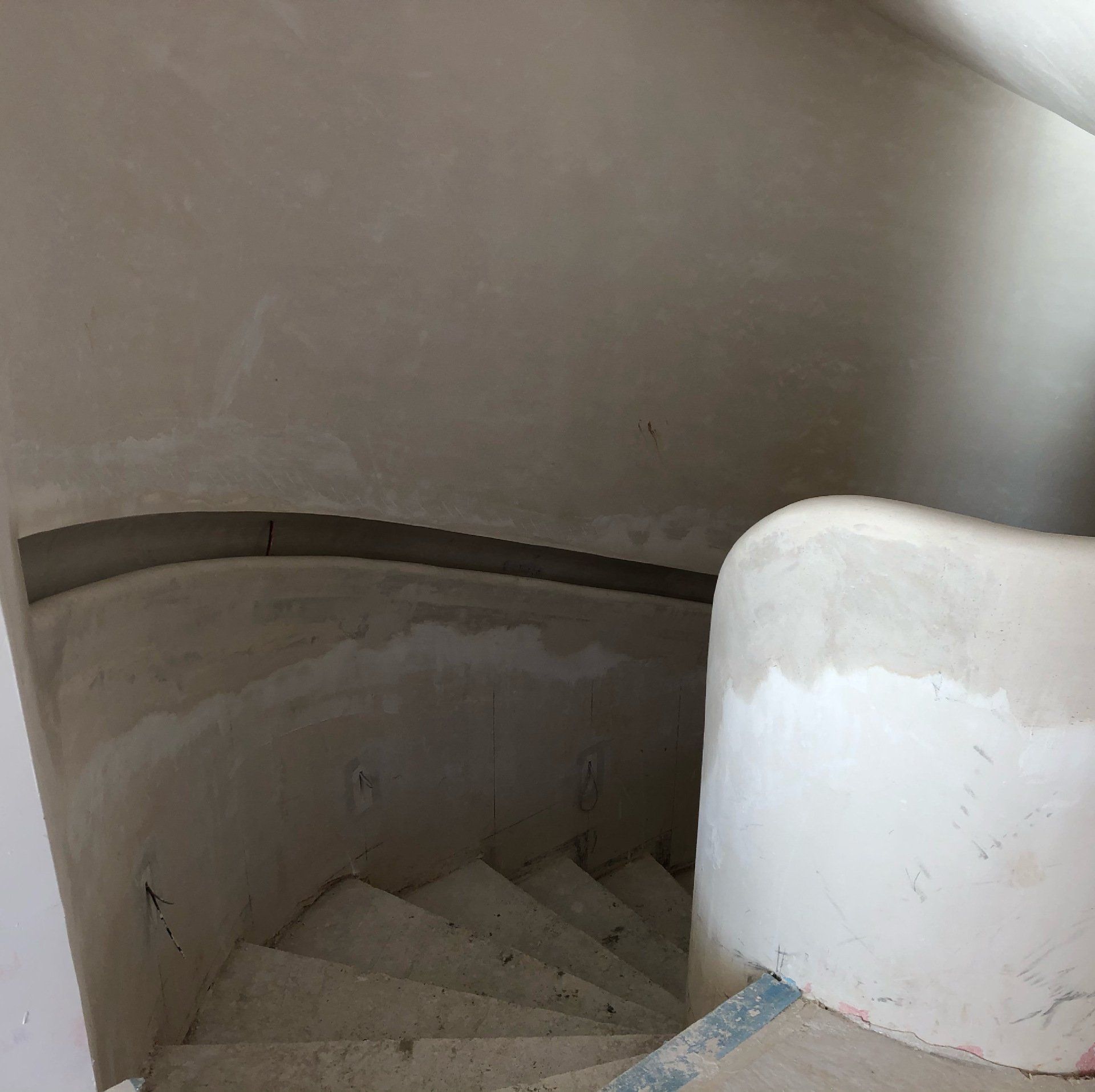 Création d'un escalier en staff