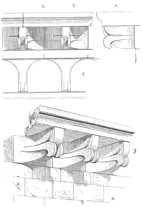 Croquis pour niches et moulures