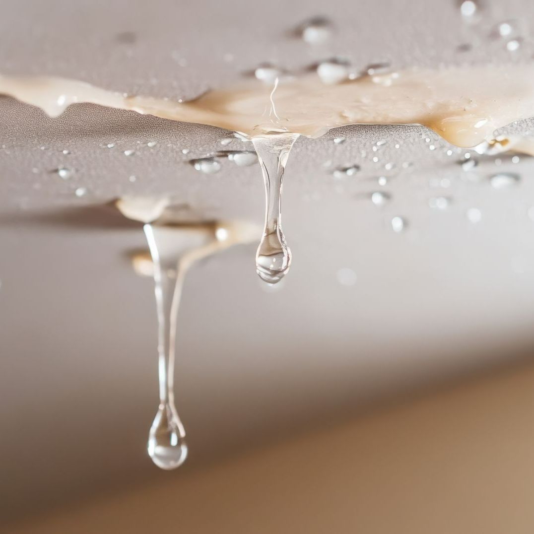 Fuite d'eau au plafond.