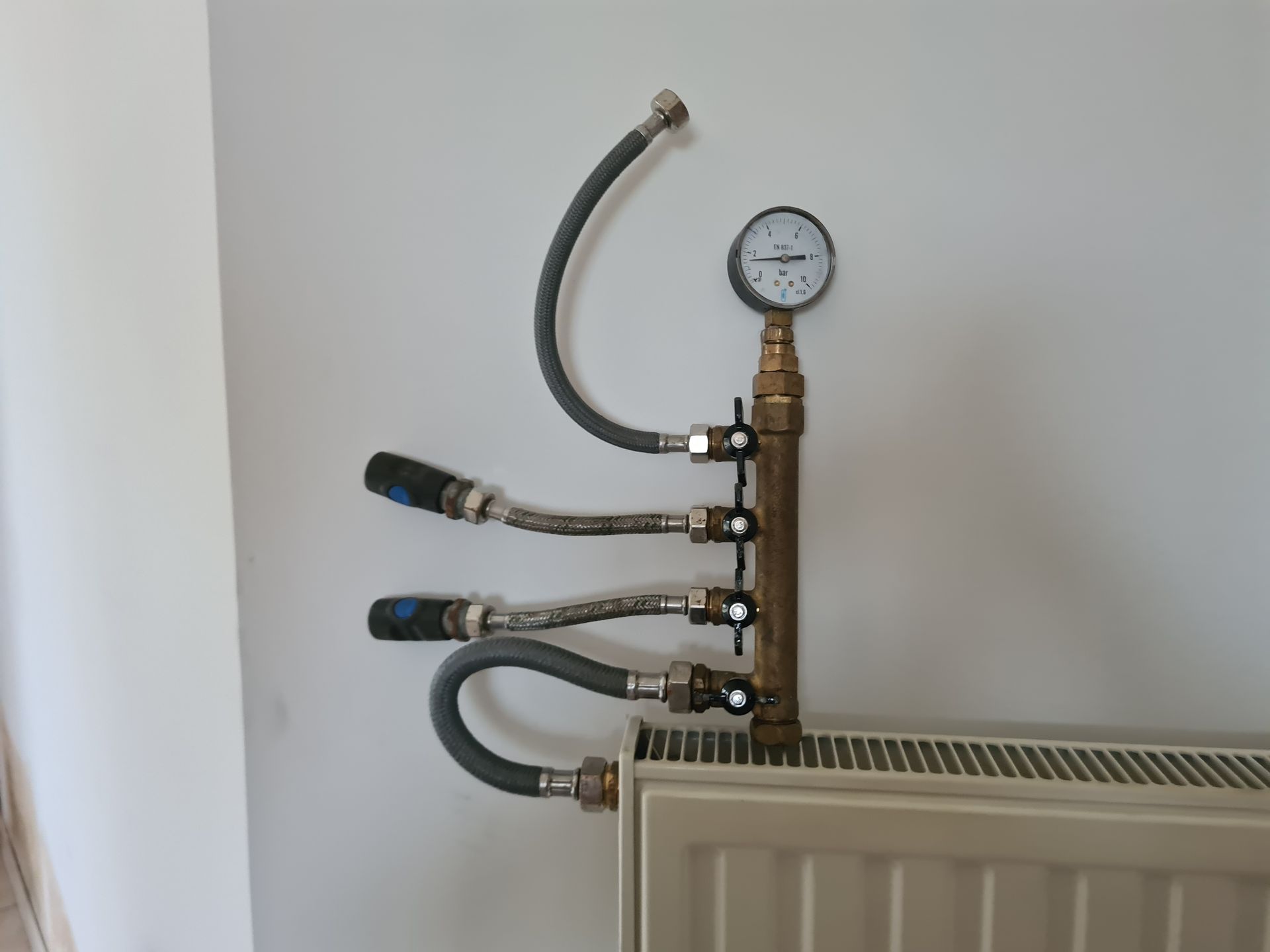 Gaz traceur dans un radiateur.