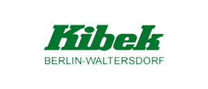 Ein grün-weißes Logo für Kibek Berlin-Woltersdorf