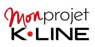 Logo de mon projet K-LINE en texte rouge, noir et gris sur fond blanc