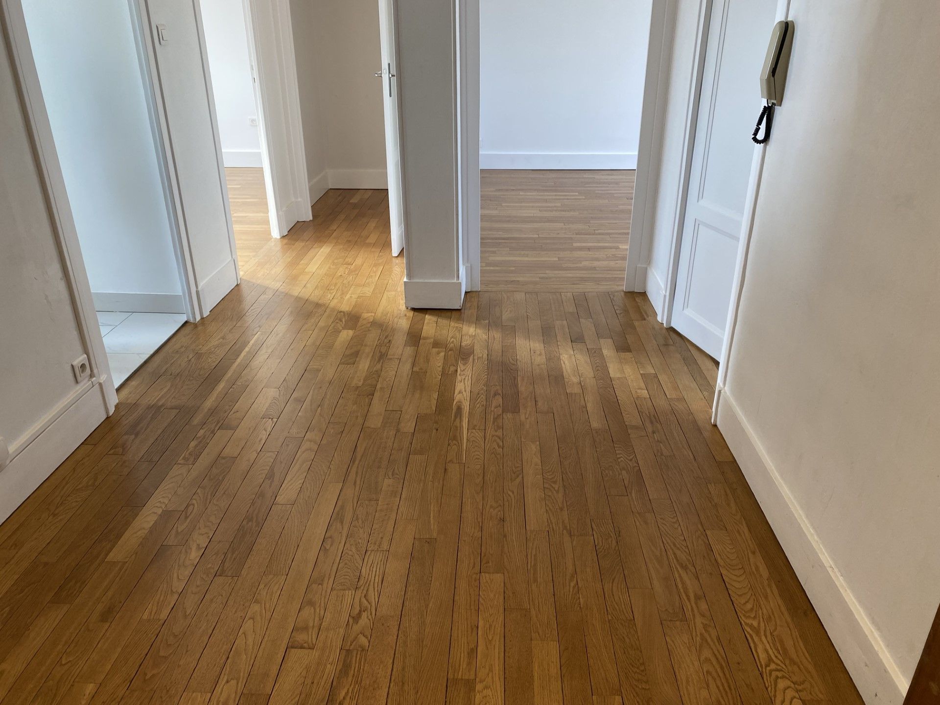 Ponçage vitrification parquet chêne