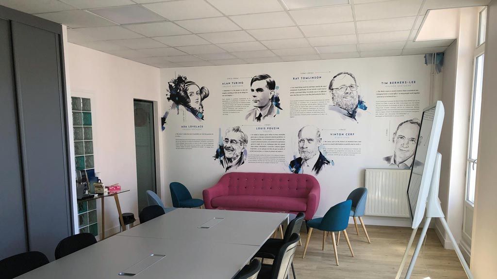 Bureau fresque papier peint Mister Harry, Chalon-sur-Saône