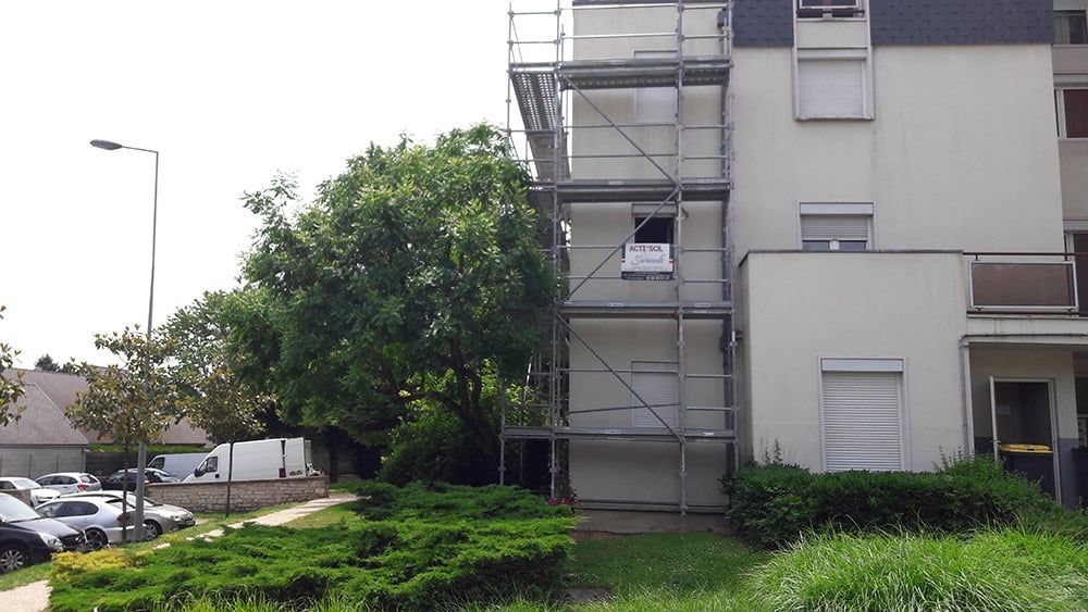 Echaffaudage, rénovation façade Magnolias
