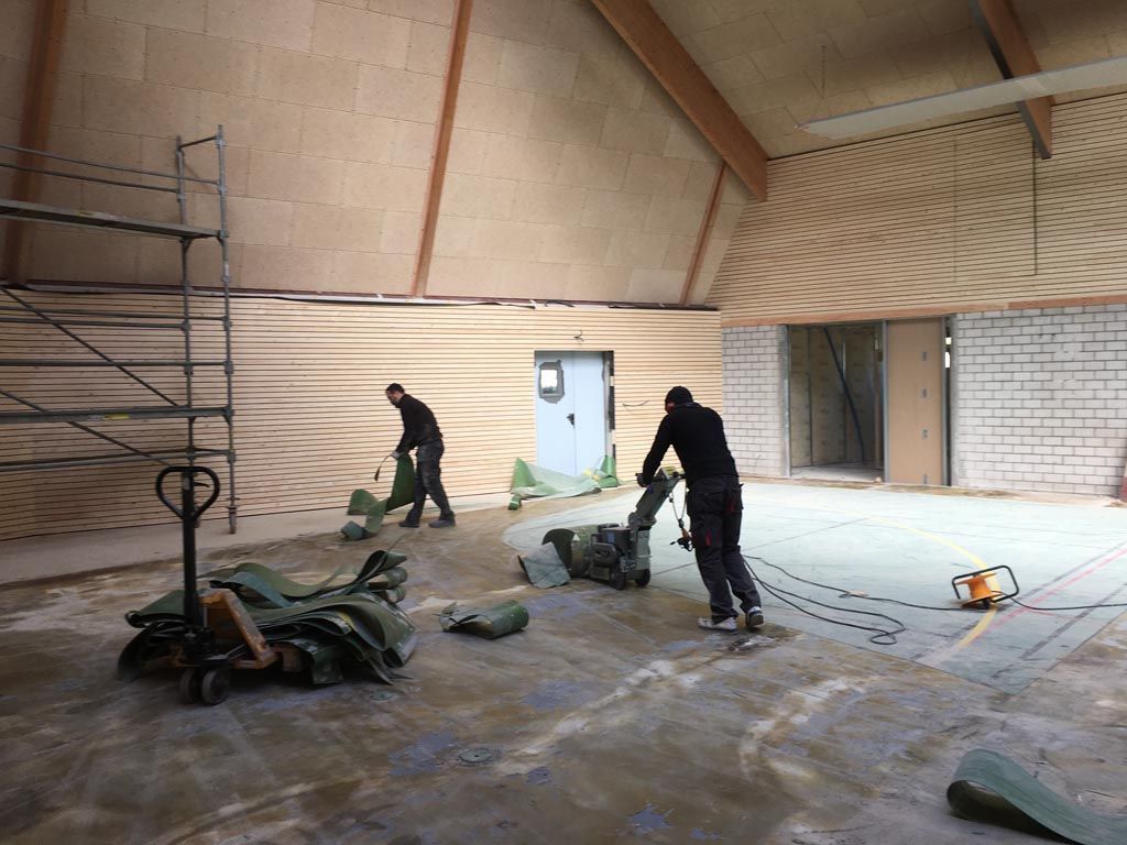 Gymnase Buxy, revêtement de sol sportif