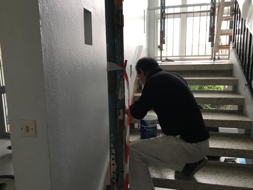 Peinture cage d'escalier