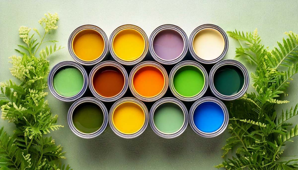 Pots de peinture ambiance nature