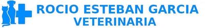 A blue logo for rocio esteban garcia veterinaria