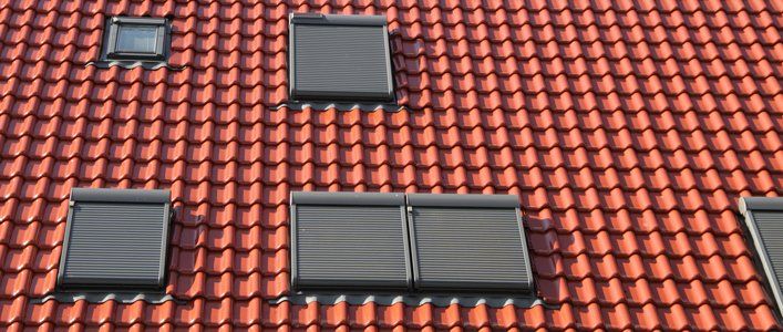 Volet roulants sur un toit