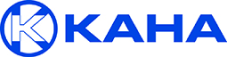 KAHA logo in blue, with a stylized K inside a circle on a white background