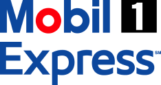Mobil 1 Express logo in blue, red, white, and black