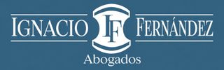 Logotipo de Sevilla Abogados en blanco sobre fondo azul.
