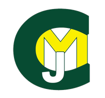 Un logotipo verde y amarillo con la letra j en el medio.