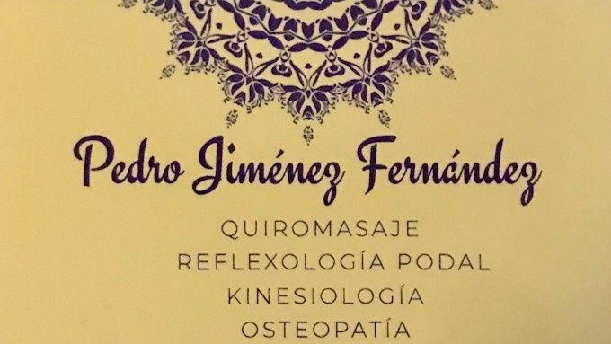 Business card for Pedro Jiménez Fernández with services listed