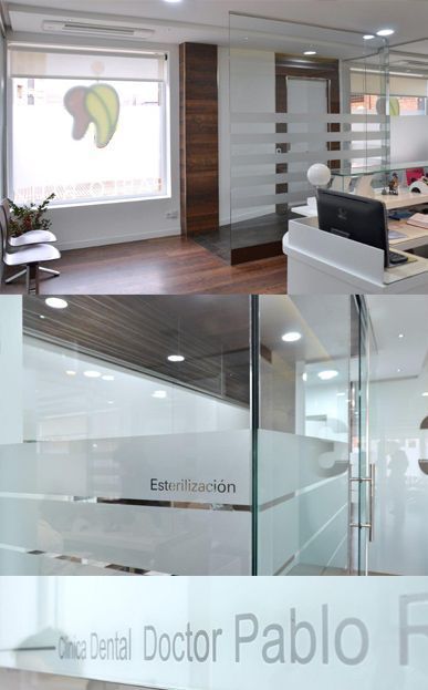 Una foto de un consultorio dental con el nombre doctor pablo en el cristal.
