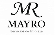 Logo de MAYRO con monograma &ldquo;MR&rdquo; en negro y texto &ldquo;Servicios de limpieza&rdquo; sobre fondo blanco