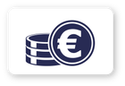 Logo pièces de monnaie en euro