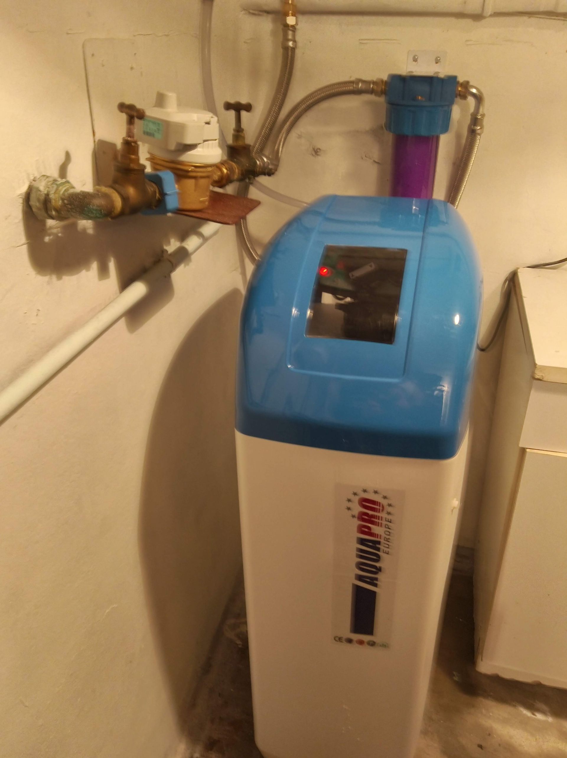 Adoucisseur d'eau installé