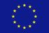 Una bandera azul con estrellas amarillas en un círculo