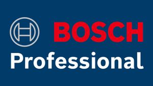 ein Bosch Professional-Logo auf blauem Hintergrund