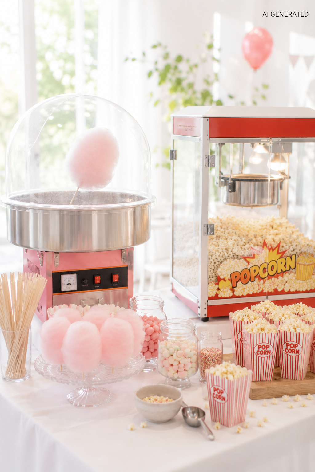 Zuckerwatte Popkornmaschine Verleih