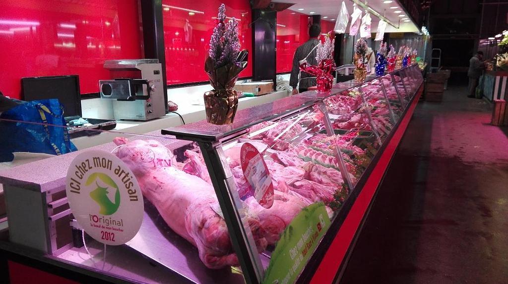 Viande en vitrine