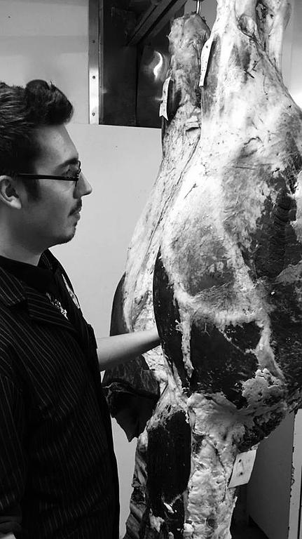 Viande exposée en concours