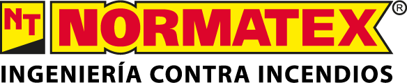Logo de NORMATEX con texto &ldquo;INGENIER&Iacute;A CONTRA INCENDIOS&rdquo; en rojo y negro sobre fondo blanco.
