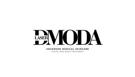 Un logotipo para un centro de belleza llamado Laser Dmoda.