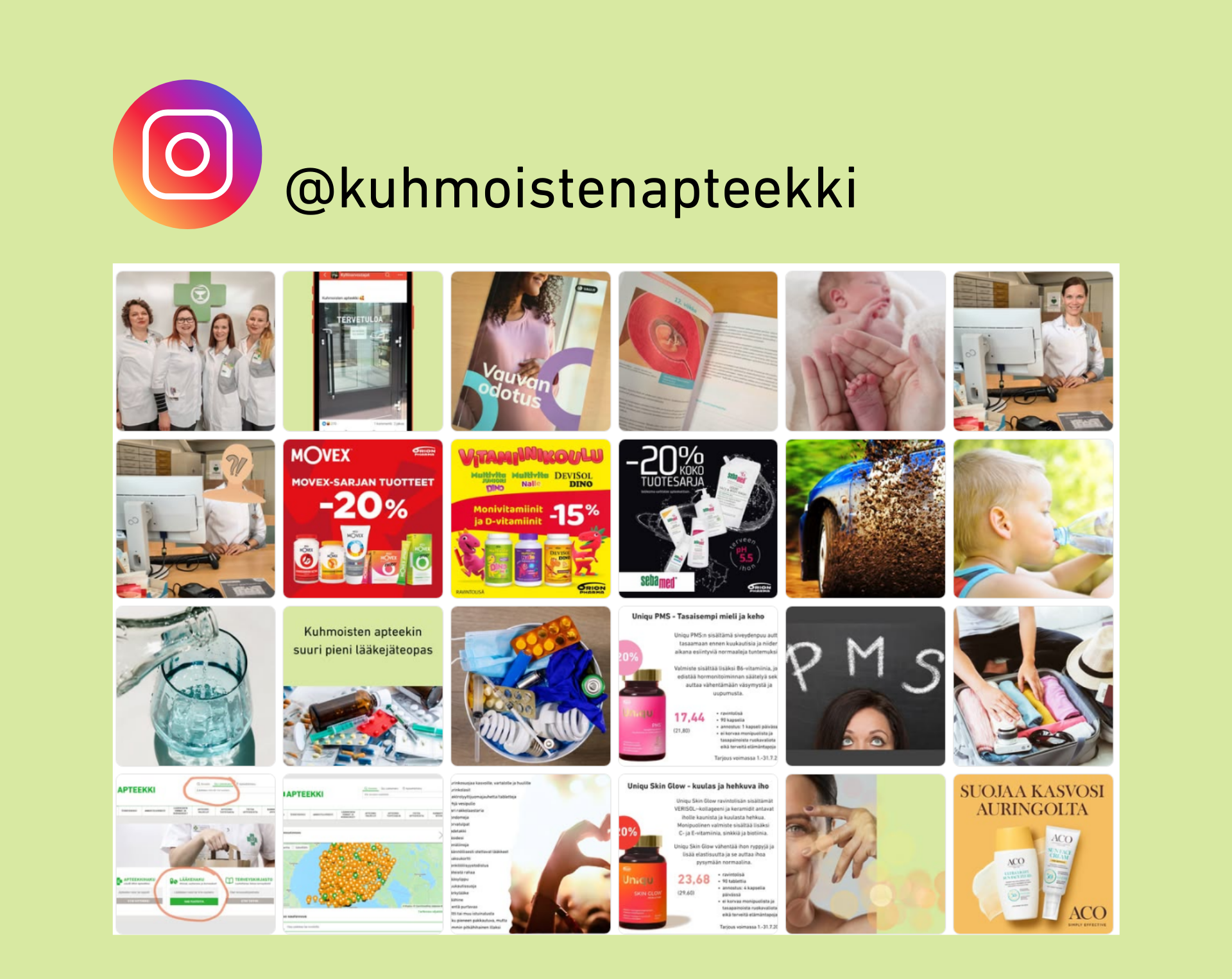 Kuhmoisten apteekki Instagram