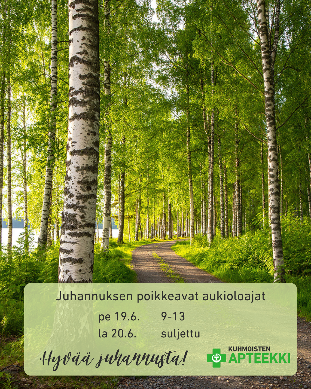 Juhannusaaton aukioloajat