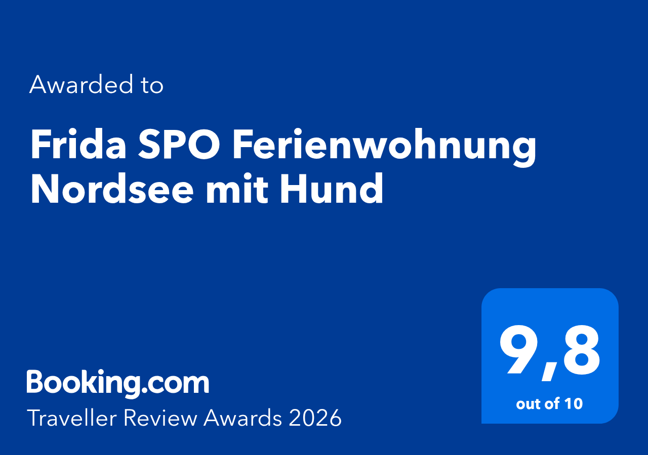 Ferienwohnung Frida SPO bewertet mit 9,8 auf Booking 
