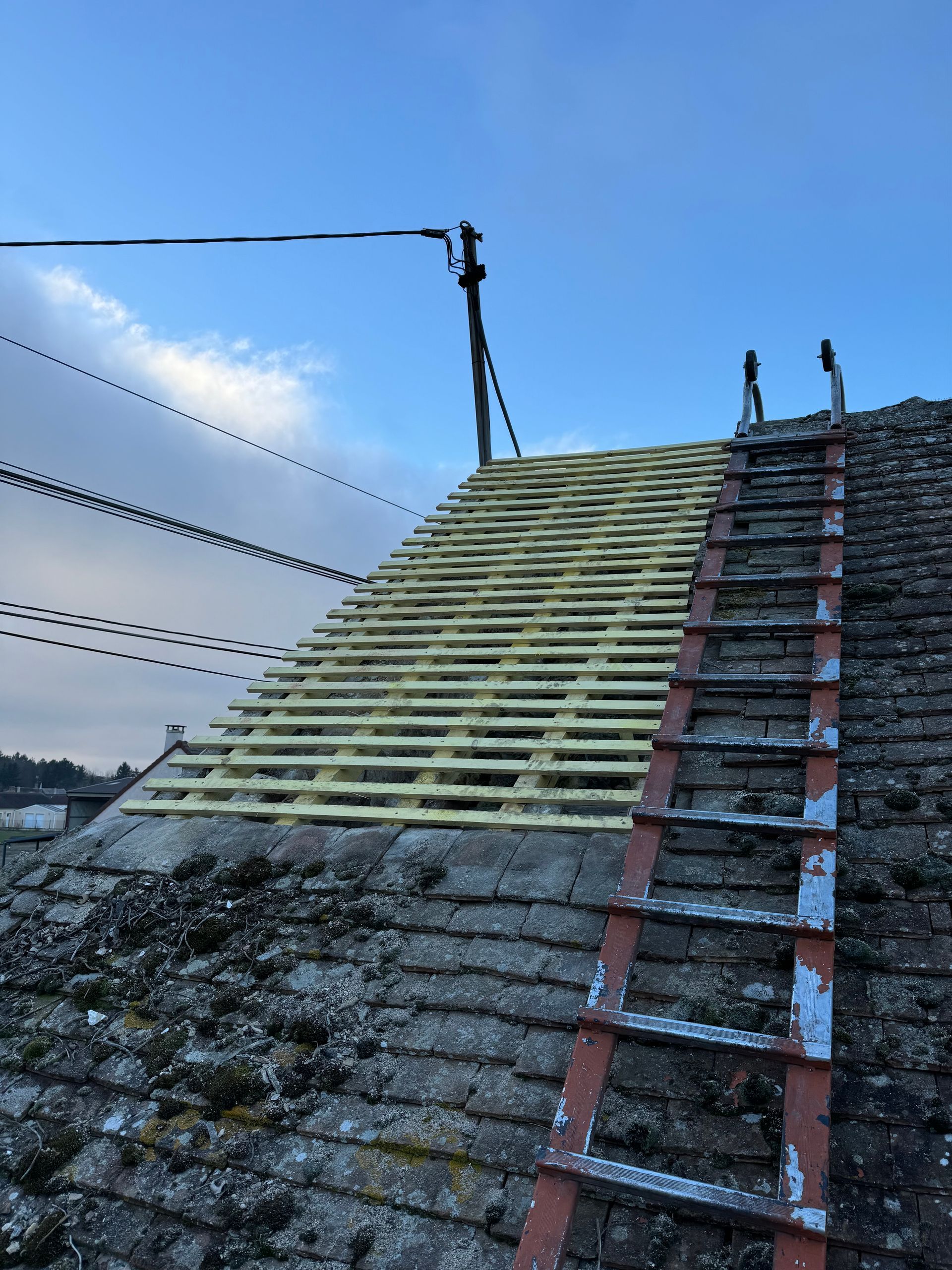Rénovation d'une toiture en bois