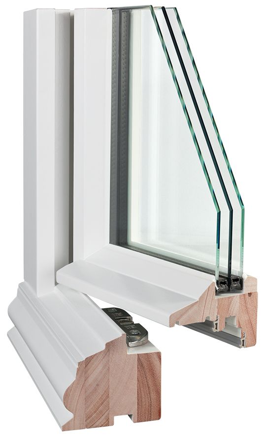 Ein Bild eines Fensters mit drei Glasschichten