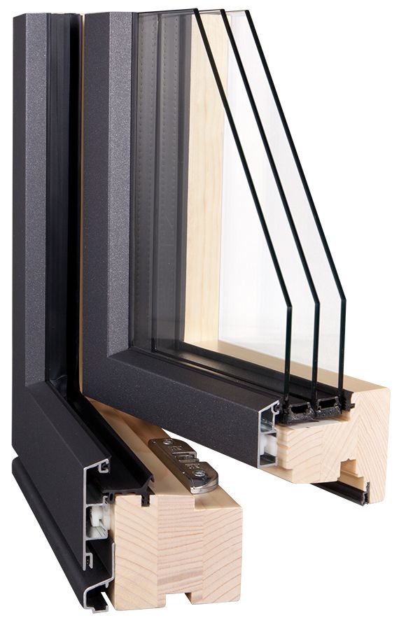 Ein Bild eines Fensters mit drei Glasschichten