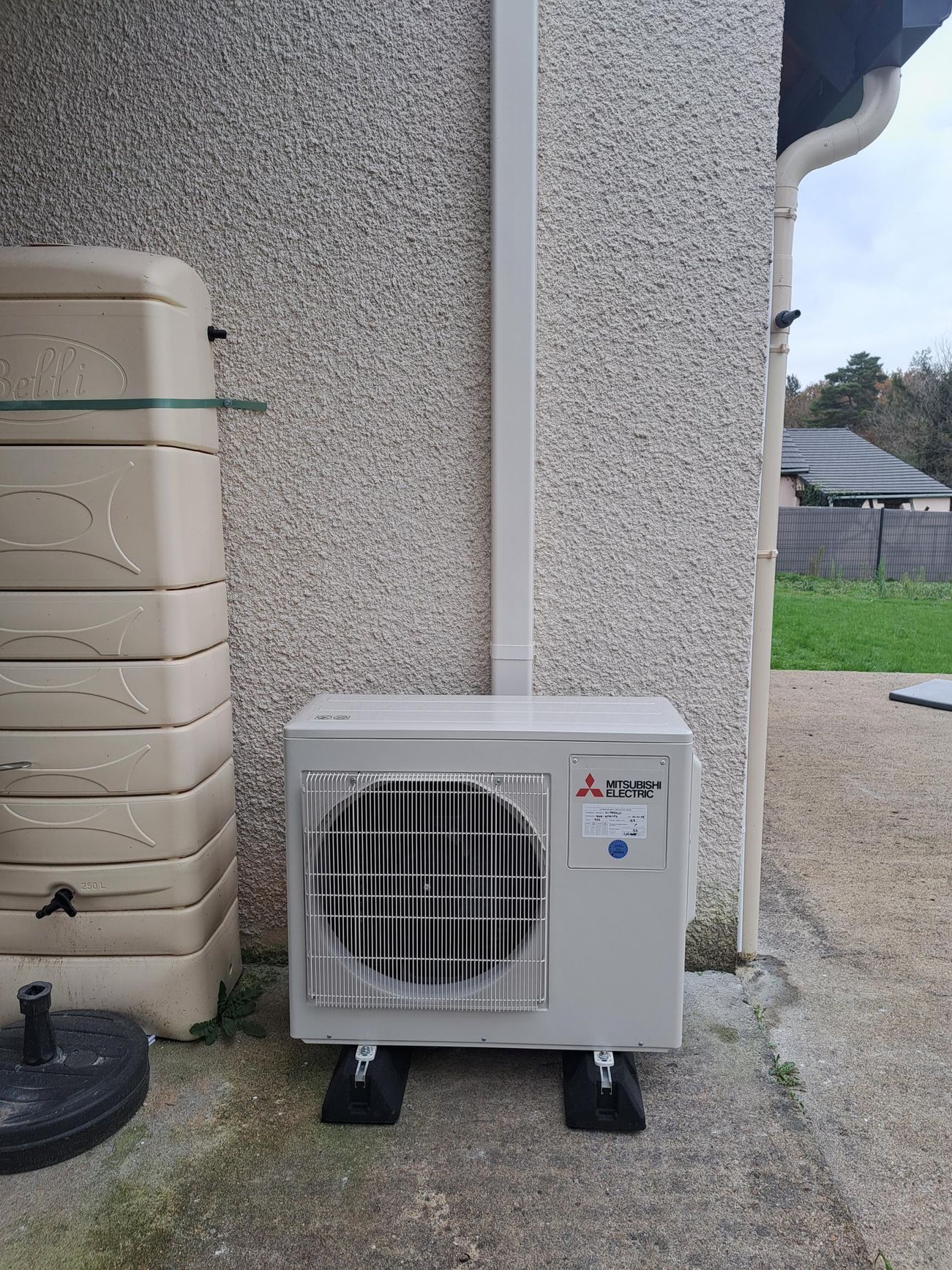 Bloc extérieur chez un particulier