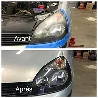 Avant et après de réparation de voiture