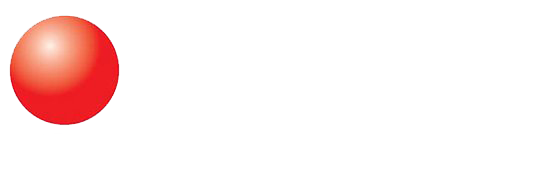 Forme ovale rouge sur fond blanc.