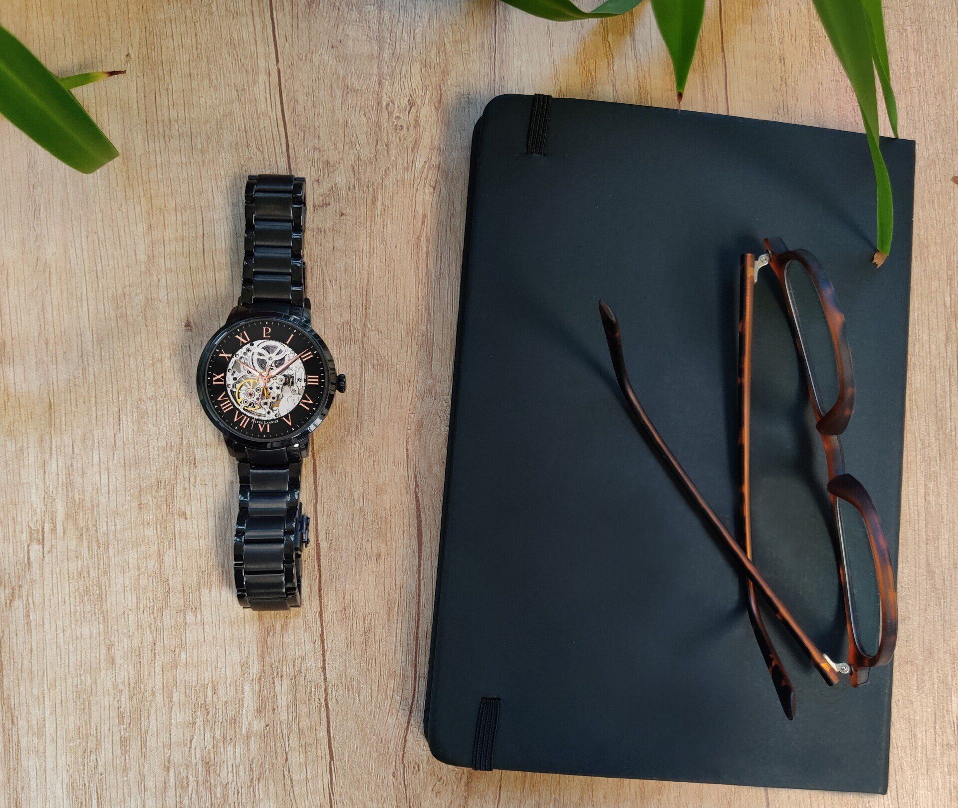 Montre squelettique Pierre Lannier Noire